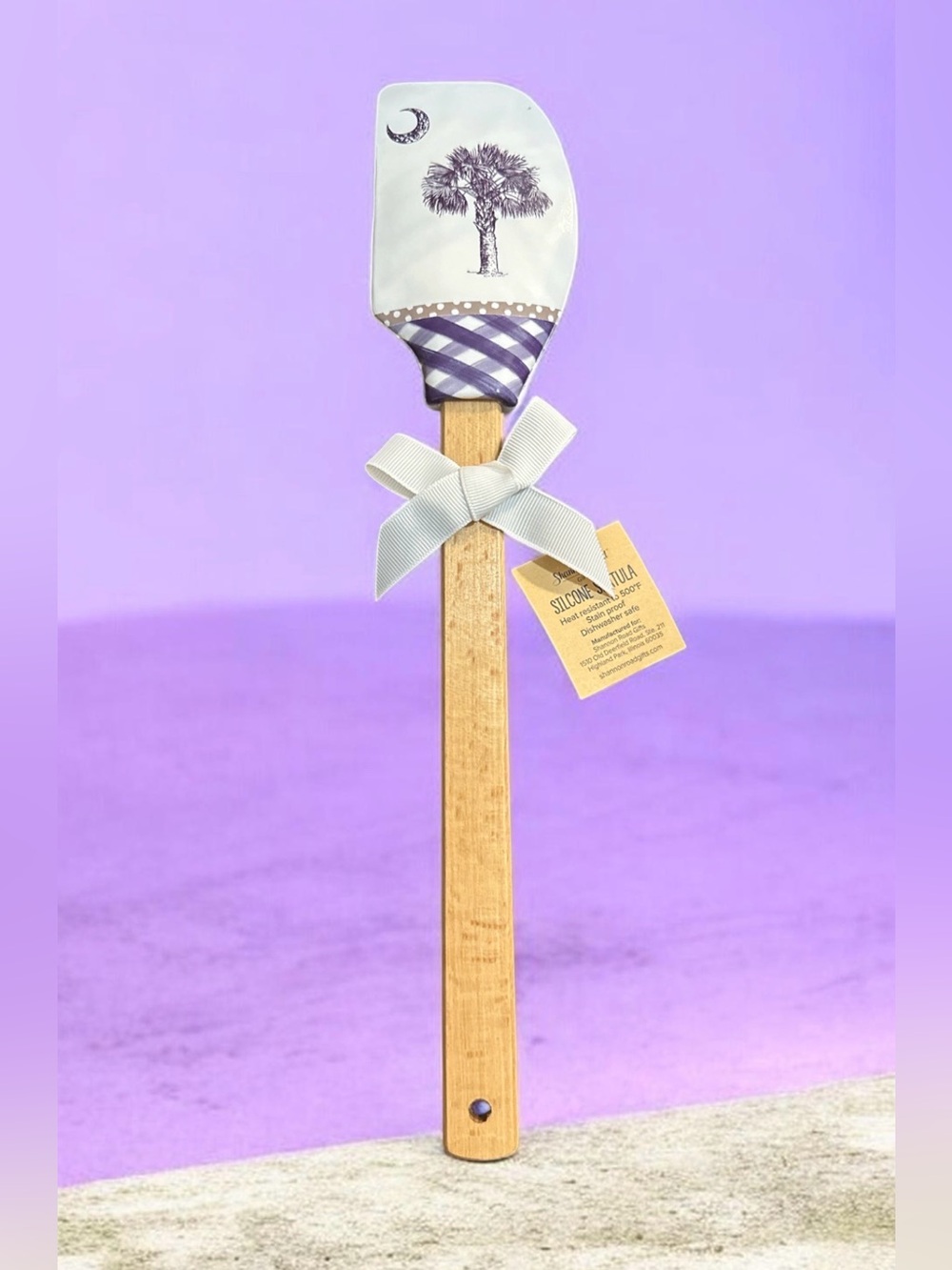 Silicone Spatula with Palm Tree Design - Lavender- South Carolina 
1462B